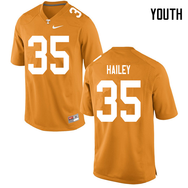 Youth #35 Ramsey Hailey Tennessee Volunteers College Football Jerseys Sale-Orange